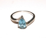 STERLING SILVER BLUE TOPAZ RING