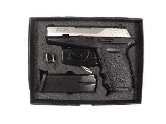 SCCY 9MM PISTOL CPX2 BLACK & STAINLESS IN BOX