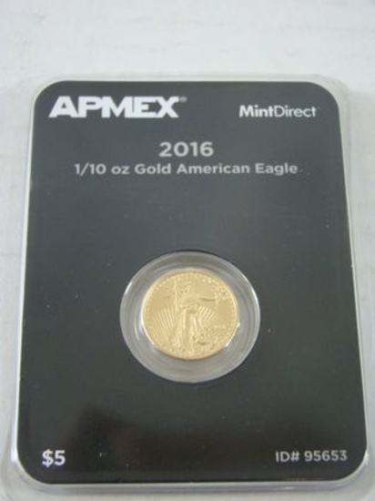 2016 UNC $5.00 GOLD U.S. AMERICAN EAGLE APMEX