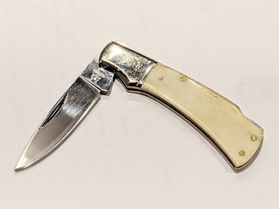 BONE HANDLE ROUGH RIDER LOCK BACK