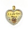 STERLING SILVER GOLD TONED HEART CHARM 