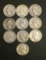 LOT OF 10 90% SILVER QUARTERS