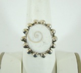NATURAL STONE STERLING SILVER RING