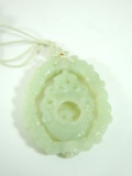 STONE CARVED NECKLACE POSSIBLY JADE