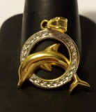 14K YELLOW GOLD DOLPHIN CHARM