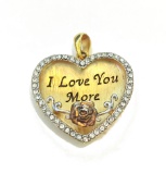 STERLING SILVER GOLD TONED HEART CHARM 