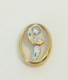 14K GOLD AND DIAMOND MOTHER'S EMBRACE CHARM