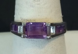BEAUTIFUL AMETHYST STERLING SILVER .925 RING