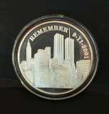 1 TROY OUNCE .999 FINE SILVER 9-11 SILVER ROUND