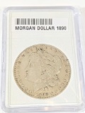 SLABBED MORGAN SILVER DOLLAR 1890