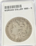 SLABBED MORGAN SILVER DOLLAR 1889-O