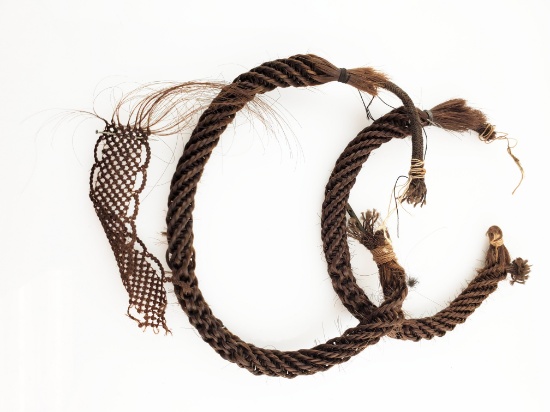1800'S BRAIDED LOCK MOURNING HAIR
