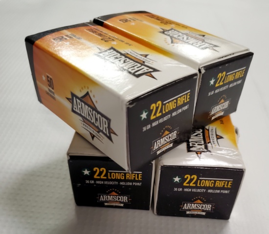 JUST ADDED! 4 BOXES OF 22LR AMMO