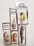 LOT OF 5 RICK CLUNN FISHING LURES NEW