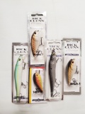 LOT OF 5 RICK CLUNN FISHING LURES NEW