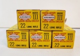 LOT OF 5- 50 ROUND BOXES WINCHESTER SUPER X MARK III 22 LR AMMO