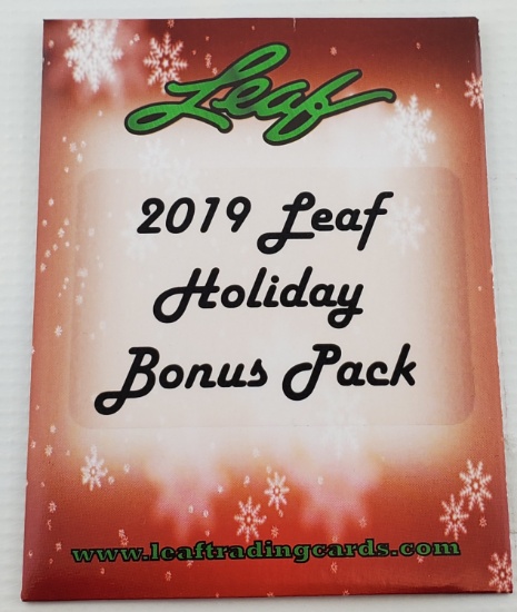 2019 LEAF HOLIDAY BONUS PACK MYSTERY 1 OF 1 CARD