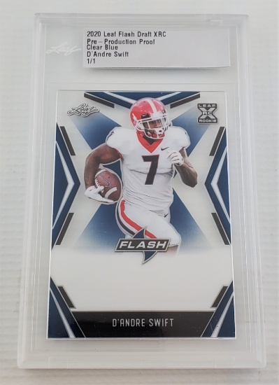 RARE 2020 LEAF FLASH DRAFT XRC PRE- PRODUCTION PROOF D'ANDRE SWIFT 1/1