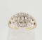 BEAUTIFUL 10K TWO TONE GOLD ANTIQUE RING