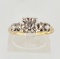 STUNNING VINTAGE 14k GOLD AND DIAMOND ENGAGEMENT RING