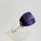 STERLING SILVER PURPLE STONE RING SIZE 7
