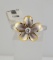 NEW WITH TAGS STERLING SILVER FLOWER RING