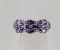 STERLING SILVER PURPLE STONE CLUSTER RING