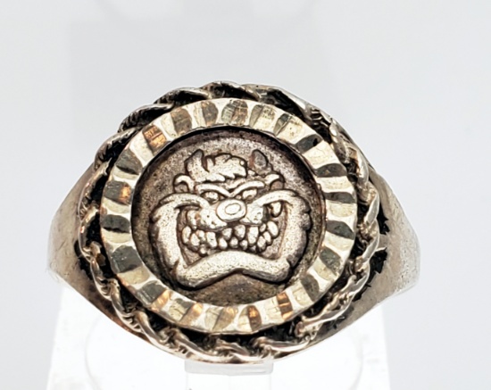 LOONEY TUNES TASMANIAN DEVIL STERLING SILVER RING