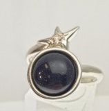 ASTROLOGY GALAXY STERLING SILVER RING