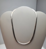 HEAVY STERLING SILVER OMEGA NECKLACE