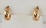 14K YELLOW GOLD HOOP EARRINGS