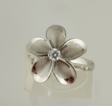 NEW WITH TAGS STERLING SILVER FLOWER RING