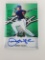 Leaf Variant Auto Derek Fisher Green Holo Baseball Card