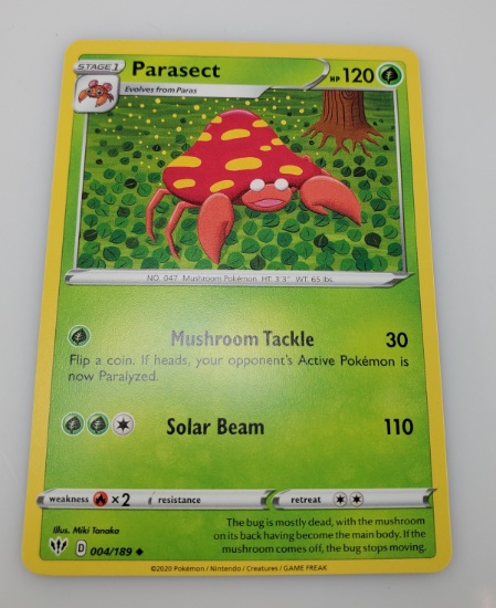 Parasect Stage 1 Pokemon Card