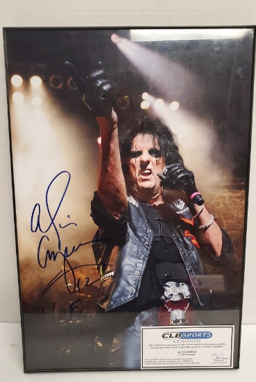 12X18 ALICE COOPER AUTOGRAPHED PHOTO W/ COA