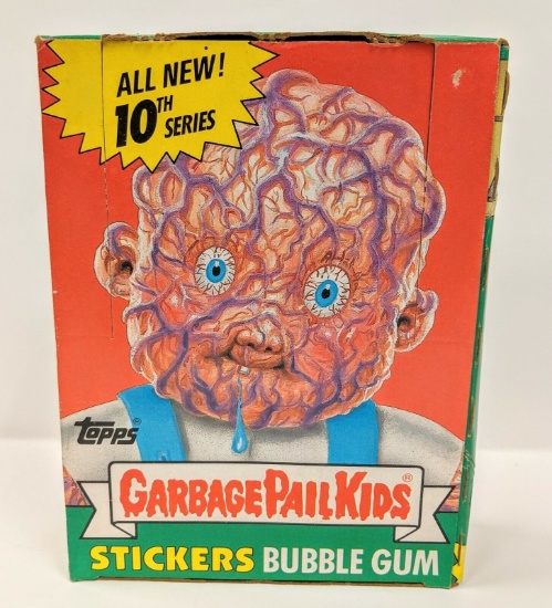 UNOPENED 1987 10TH SERIES GARBAGE PAIL KIDS FULL WAX BOX WITH POSTER