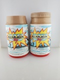 Lazer Tag World Of Wonder 1986 Thermos Lot Of 2