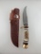 Colt Fixed Blade Knife With Leather Sheath Nice!