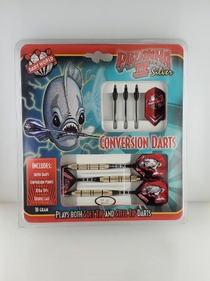Piranha Ii Silver Conversion Darts New