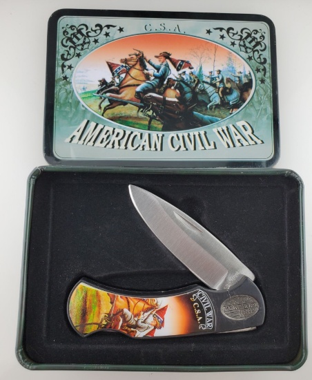 Cas American Civil War Knife In Tin Unused