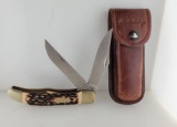 Unlce Henry Schrade 227uh Knife In Leather Sheath