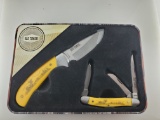 Old Timer Schrade 2 Knives In Colector Tin