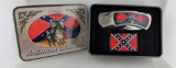 Csa American Civil War Knife & Lighter In Tin