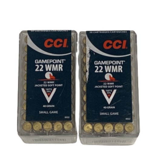 LOT OF 2 50RND BOXES OF CCI 22 MAG AMMO