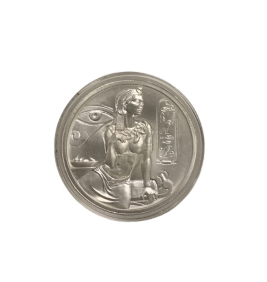 EGYPTIAN STYLE .999 SILVER 2-OZ COIN