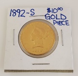 1892 S $10 GOLD EAGLE COIN