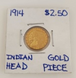 1914 $2 1/2 INDIAN HEAD GOLD COIN
