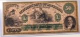 1850's CITIZEN BANK OF LOUISIANA $50.00 NOTE