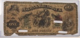 1867 MACON & BRUNSWICK RAILROAD CO. $1.00 NOTE