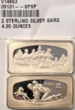 4.26 OUNCES OF STERLING SILVER BARS 1973/74 FATHER'S DAY & CHRISTMAS